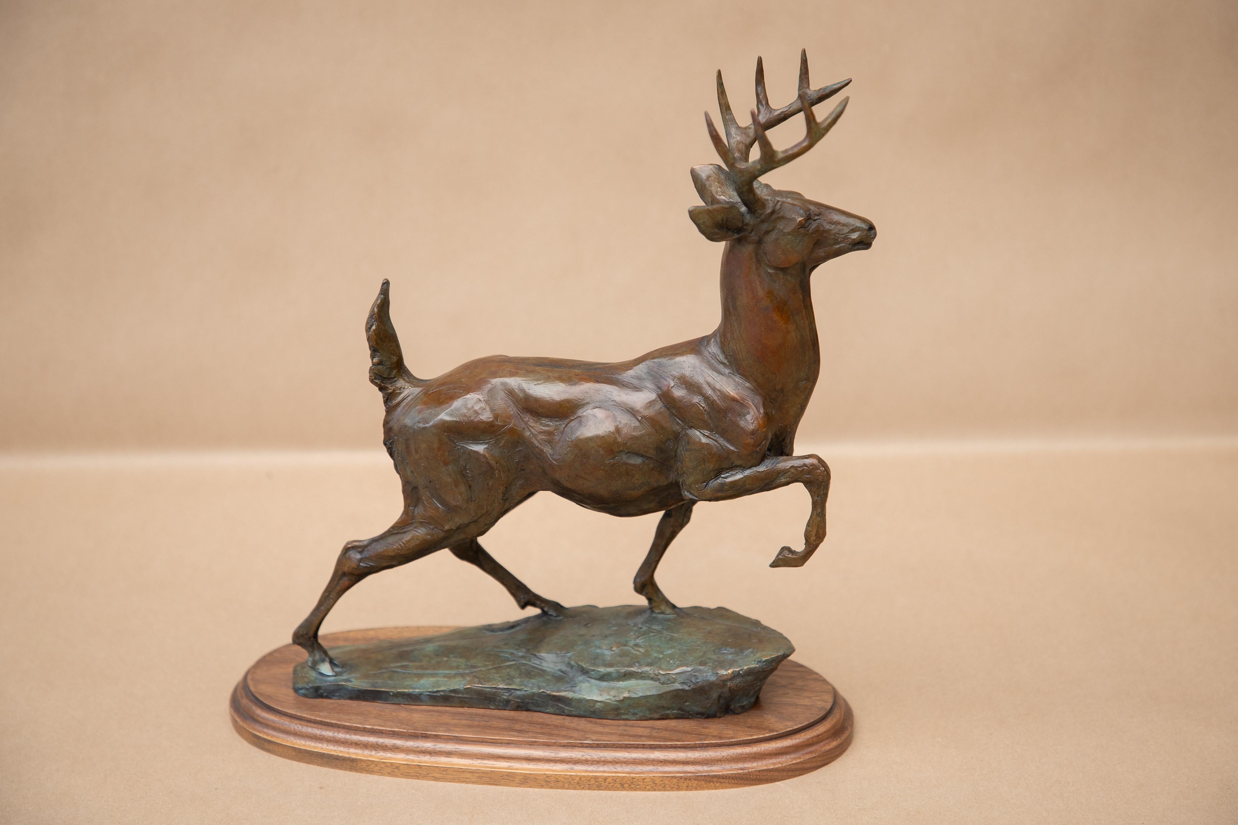 Signature de l'artiste et numéro d'édition inscrits dans la base en bronze de la pièce.
38/65