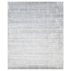 Sanford, Contemporary Modern Handwoven Area Rug, Pewter