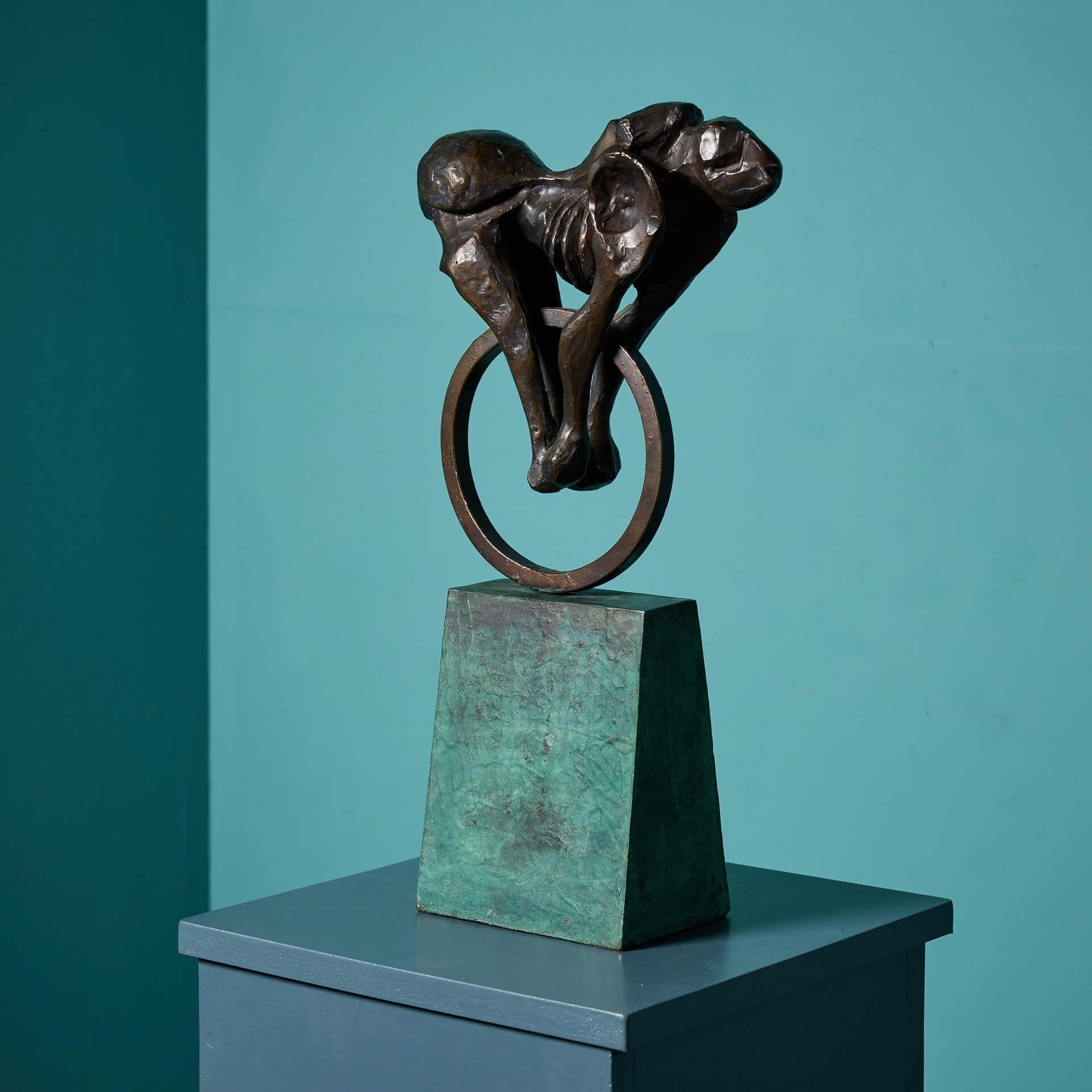 Sanford Decker (1972) Contemporary Bronze Abstract Sculpture In Fair Condition For Sale In Wormelow, Herefordshire