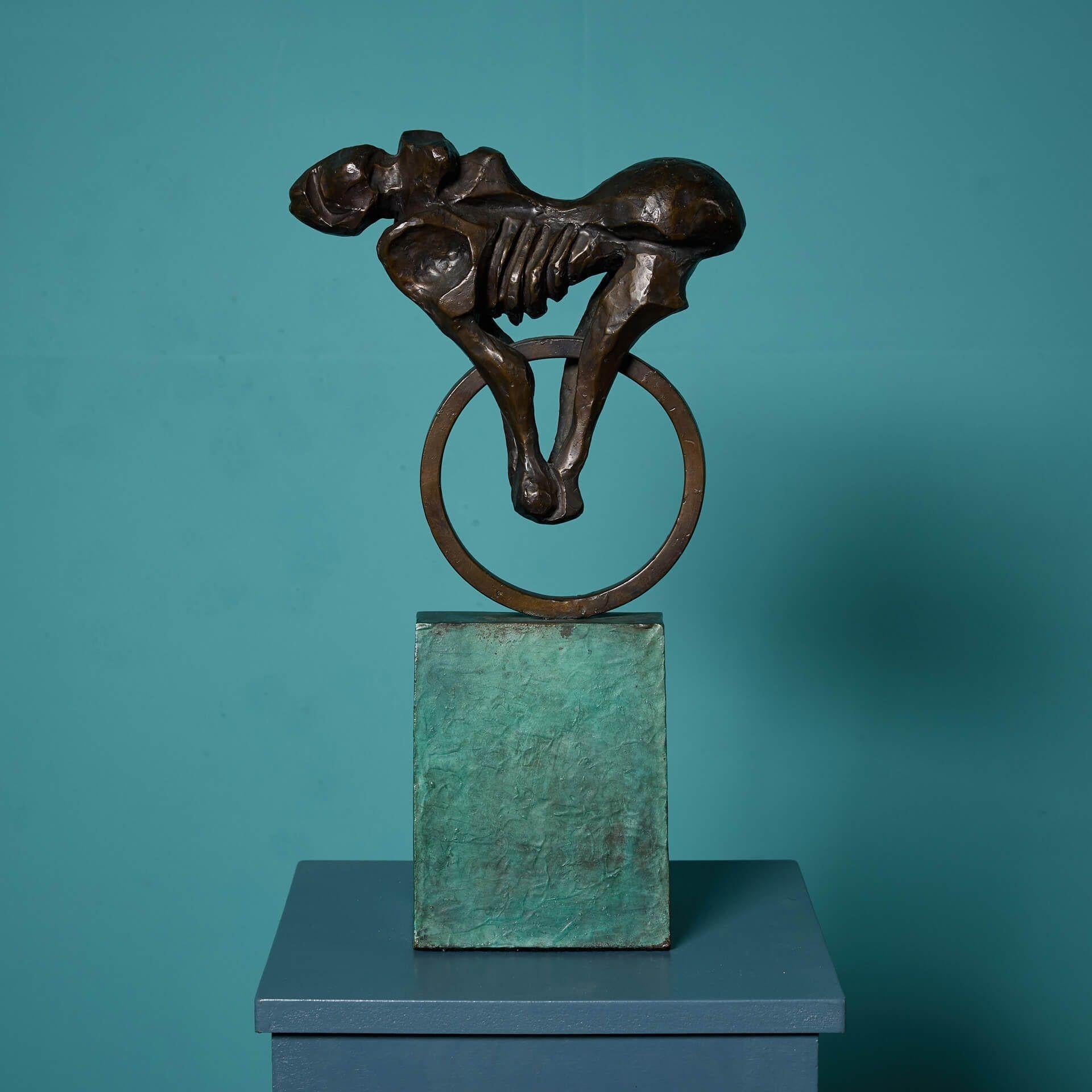 Sanford Decker (1972) Contemporary Bronze Abstract Sculpture For Sale 1