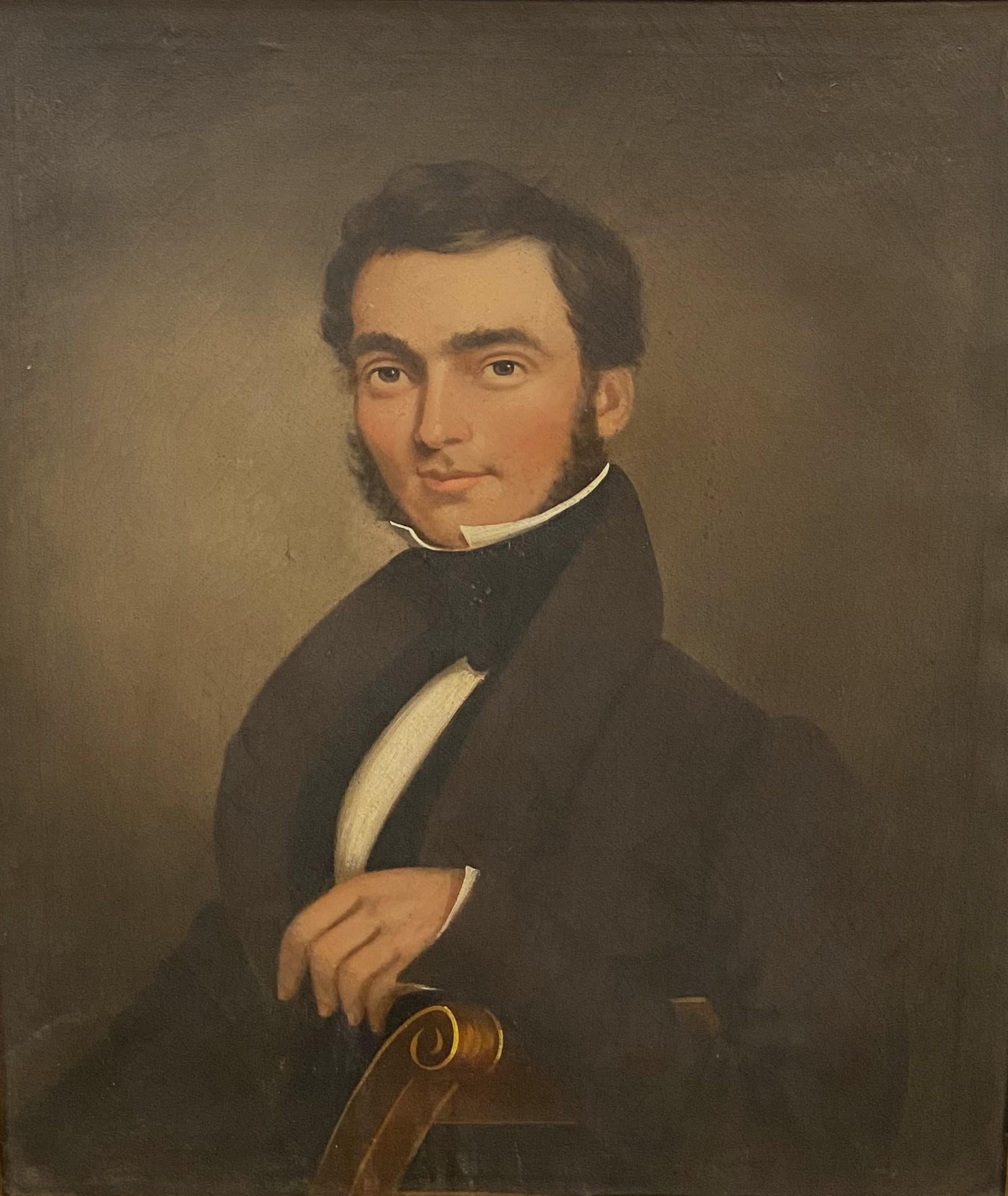 Porträt von Luther French, JR. – Painting von Sanford Mason