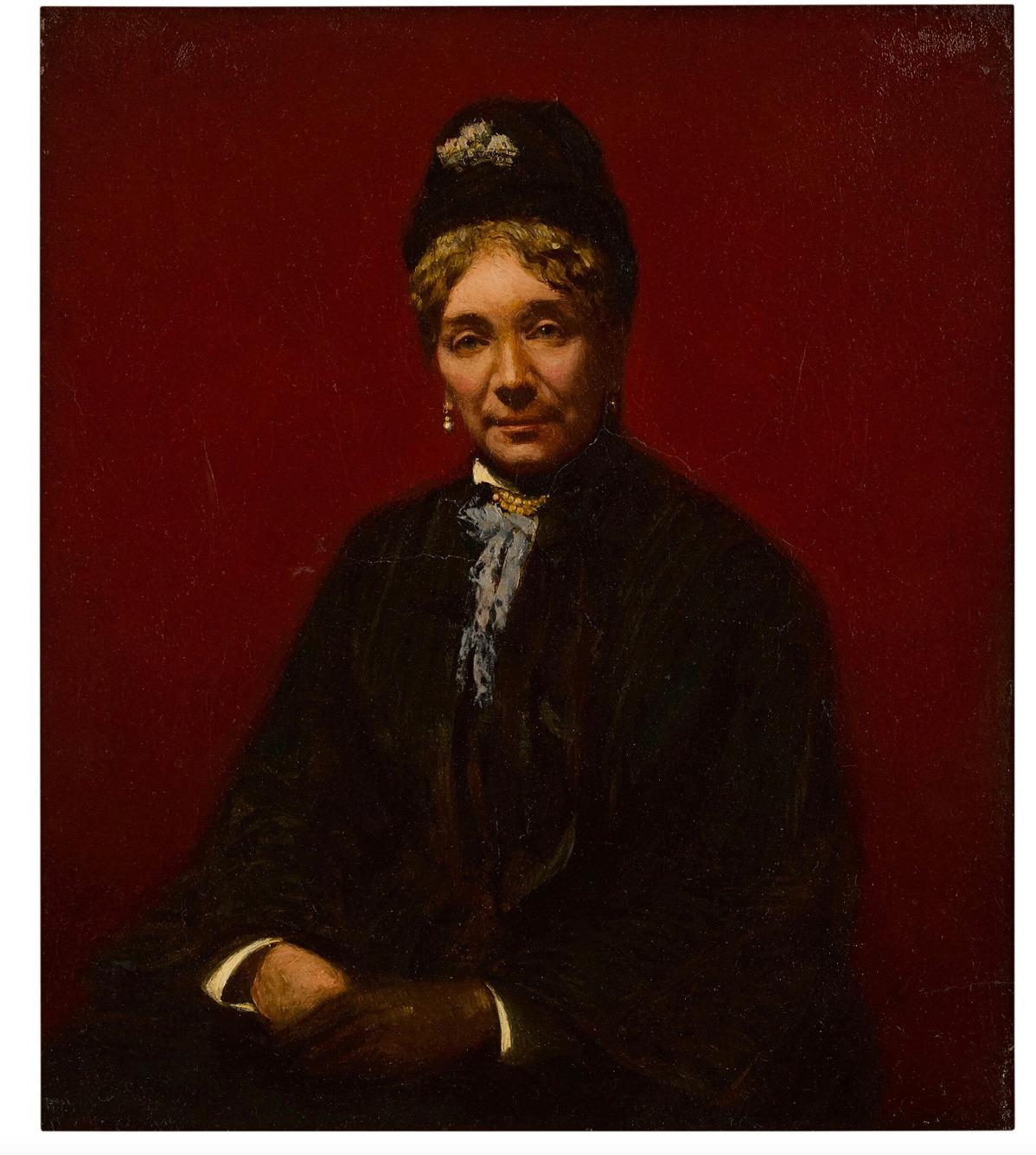 Seltenes Porträt von Mrs. Sanford Robinson Gifford (Mary Cecelia Gifford), 1878 im Angebot 2