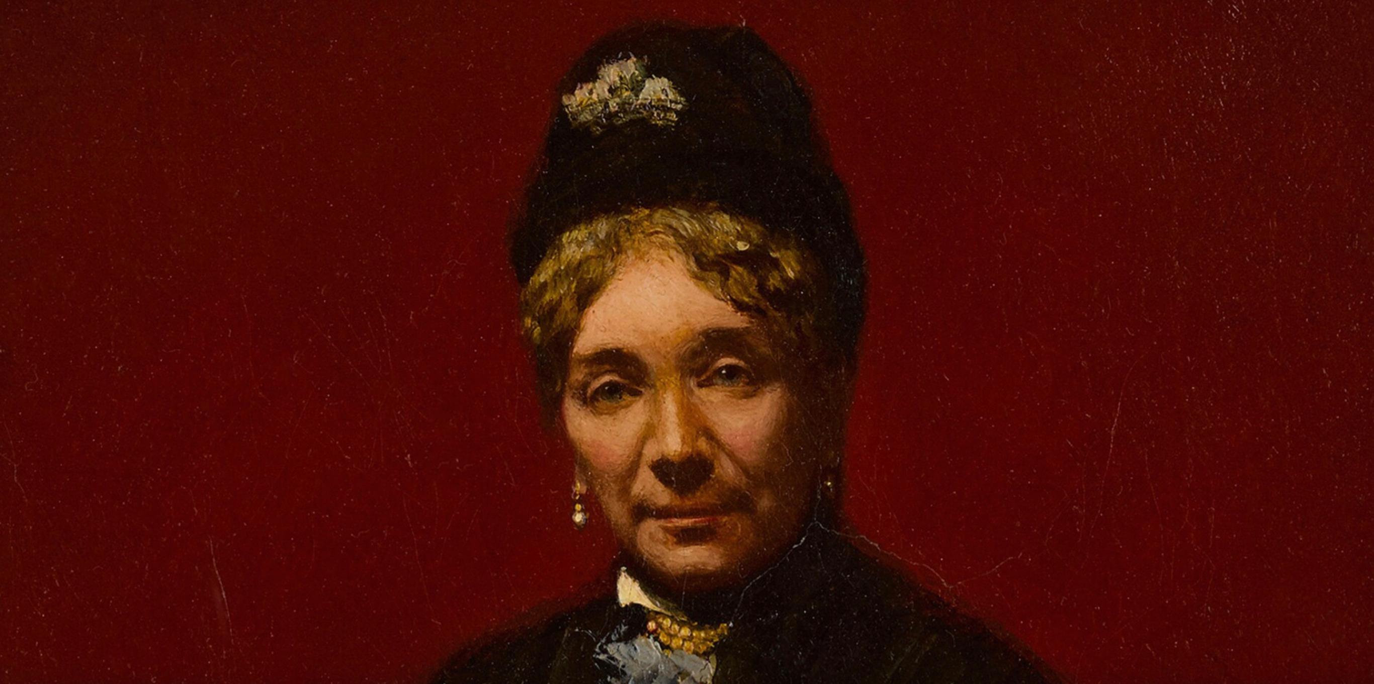 A Rare Portrait Of Mrs. Sanford Robinson Gifford (Mary Cecelia Gifford), 1878 For Sale 1