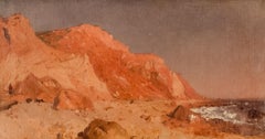 "Scogliere d'argilla nella terra di nessuno" Sanford Gifford, Paesaggio luministico del XIX secolo