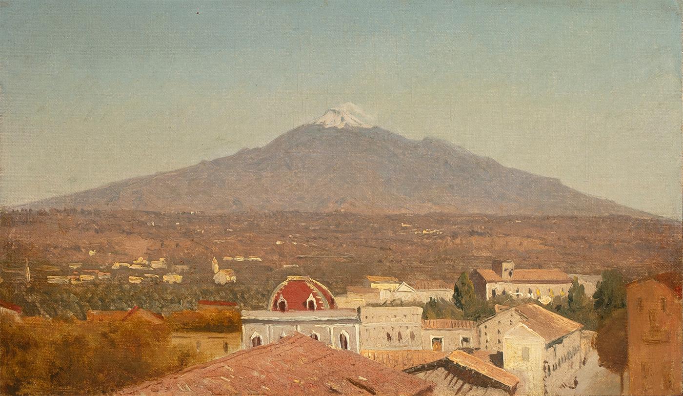 Mount Etna from Catania - Painting by Sanford Robinson Gifford