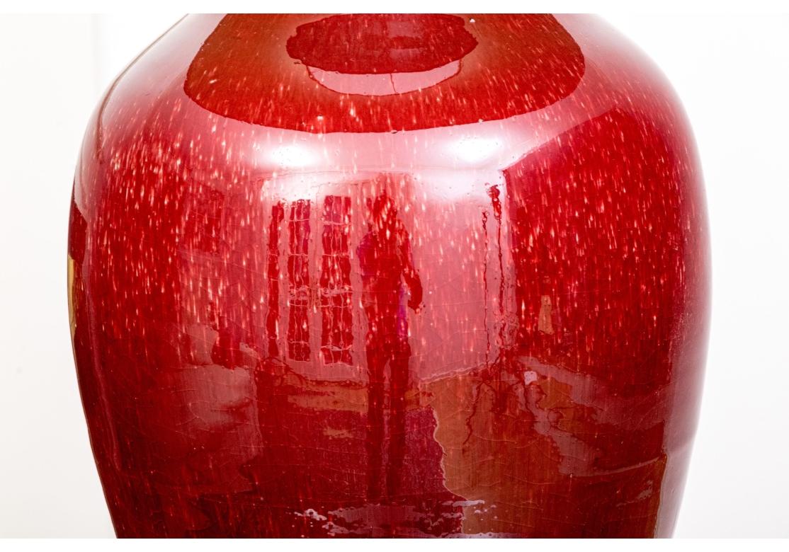Sang-de-Boeuf Baluster Form Vase Mounted As A Lamp For Sale 6