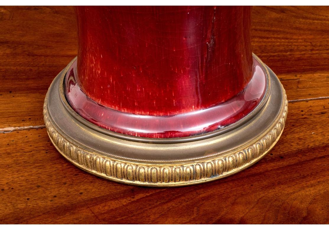 Sang-de-Boeuf Baluster Form Vase Mounted As A Lamp For Sale 7
