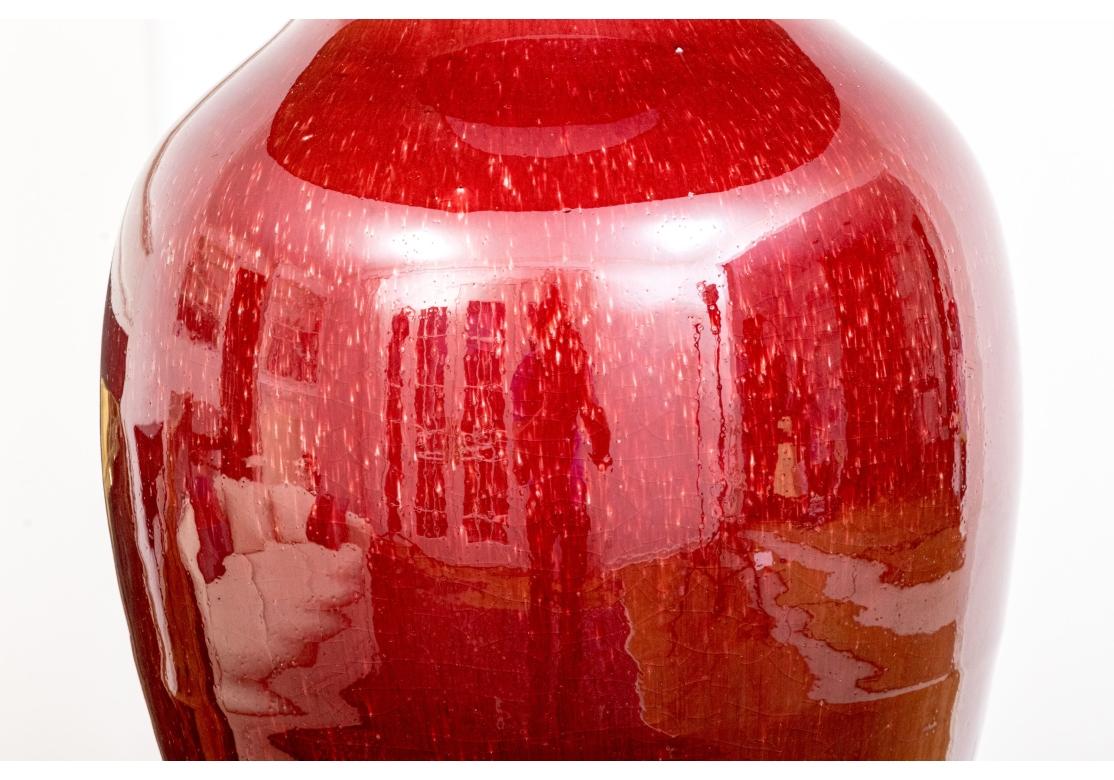 Sang-de-Boeuf Baluster Form Vase Mounted As A Lamp For Sale 8