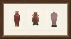 Sang de Boeuf, Flambe and Crushed Strawberry, Three Red Glaze Plates, 1911