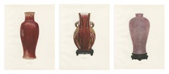 Sang de Boeuf, Flambe and Crushed Strawberry, Three Red Glaze Plates, 1911
