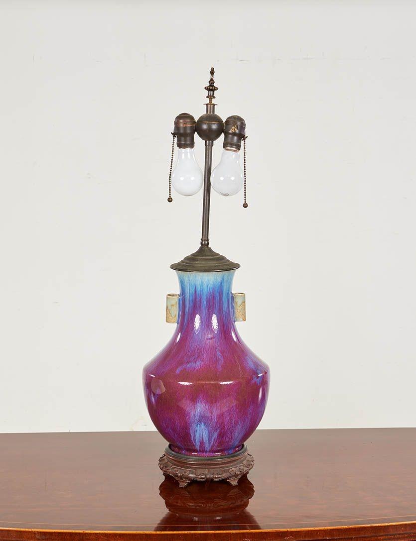 Sang de Boeuf Glazed Table Lamp In Good Condition In Greenwich, CT