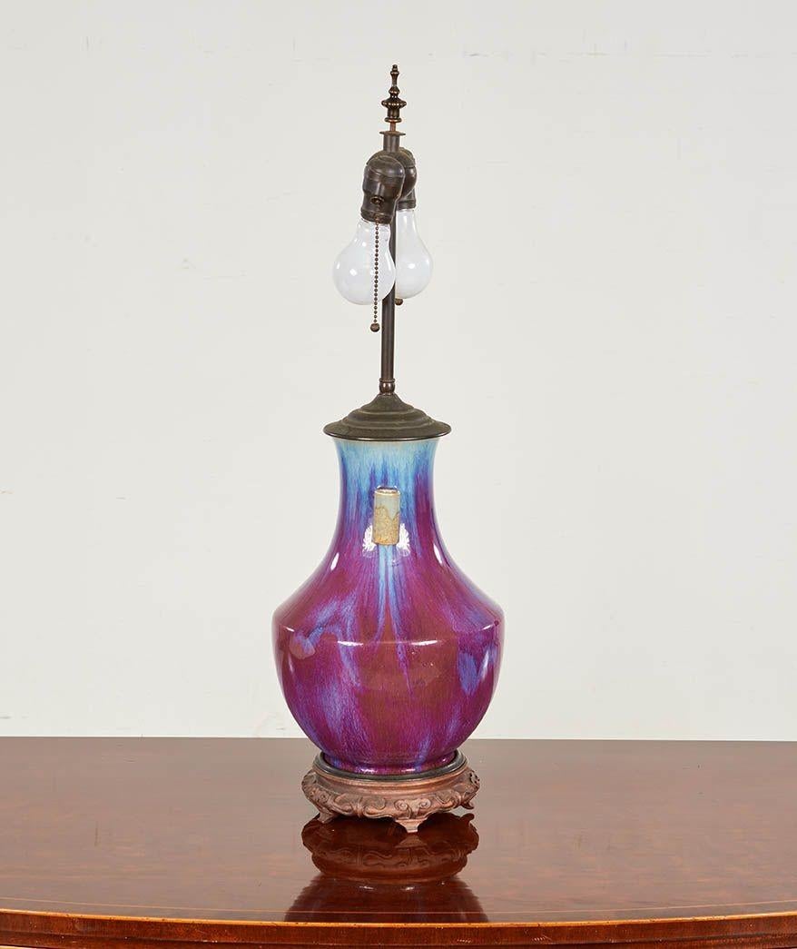 Early 20th Century Sang de Boeuf Glazed Table Lamp
