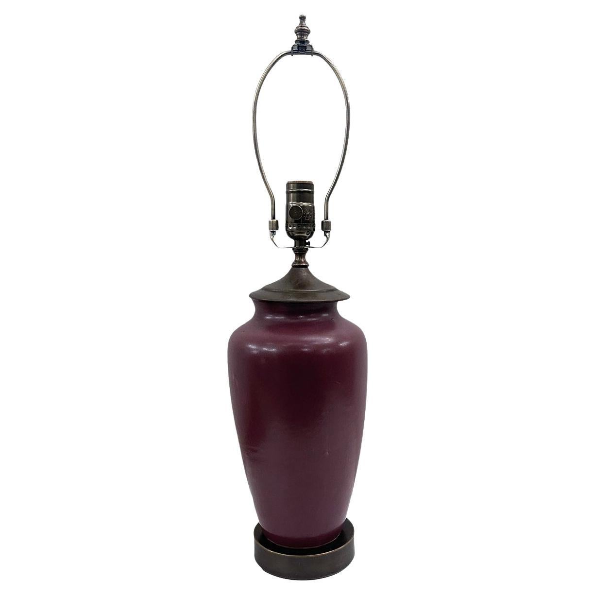 Sang de Boeuf Porcelain Lamp