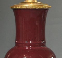 Sang de Boeuf Porcelain Lamps