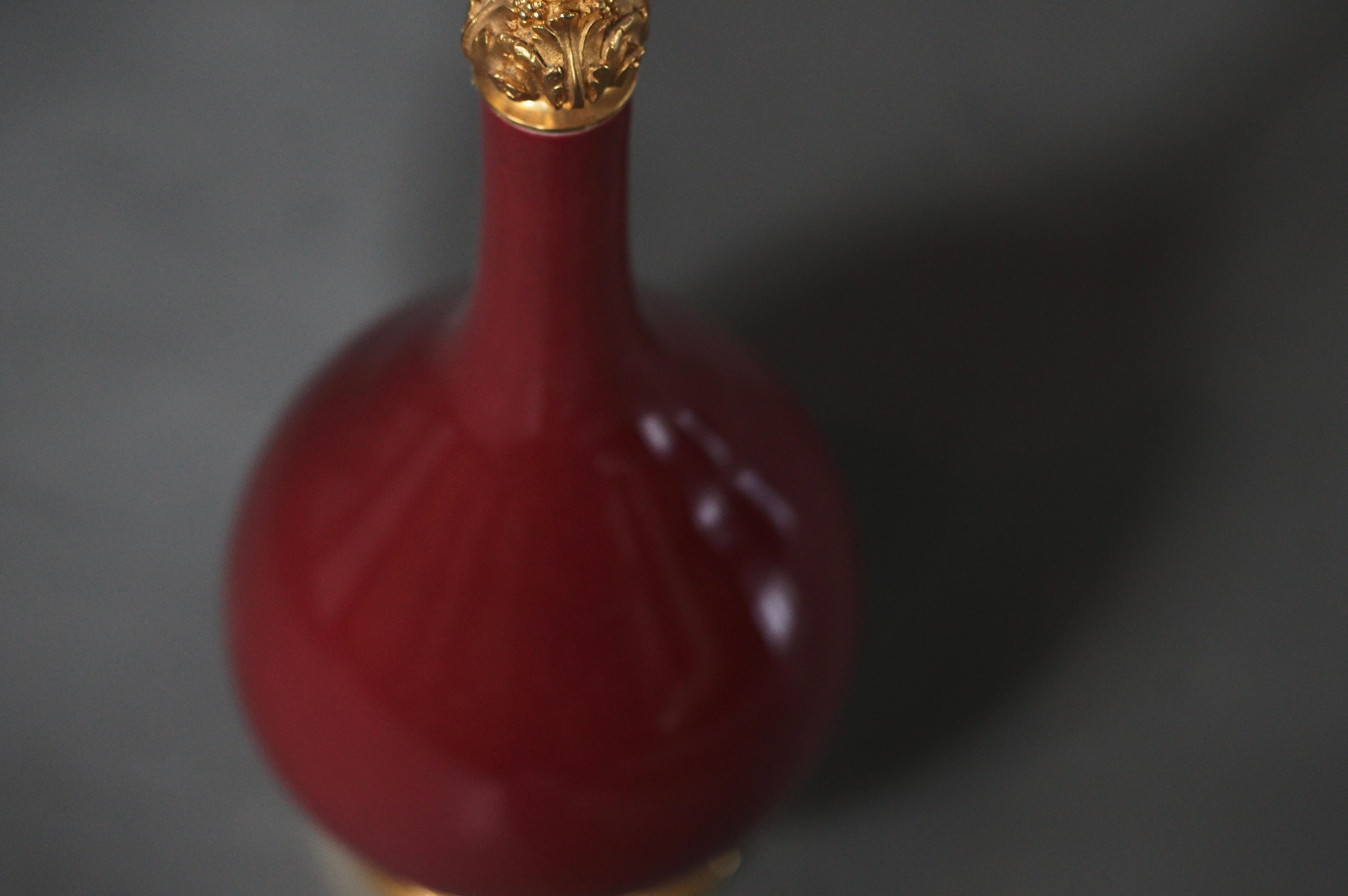 Lámparas de porcelana Sang de Boeuf Siglo XXI y contemporáneo en venta
