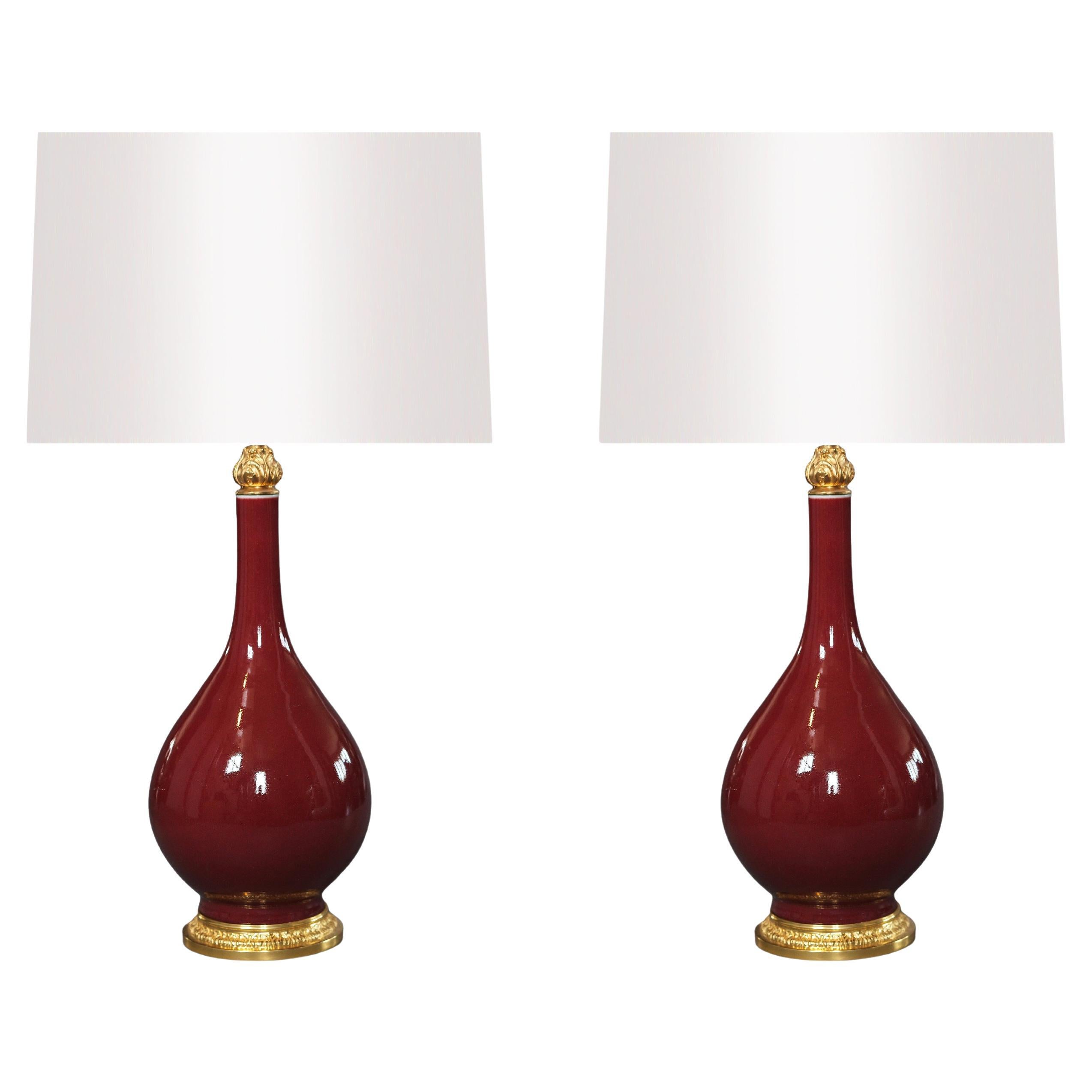 Sang de Boeuf Porcelain Lamps