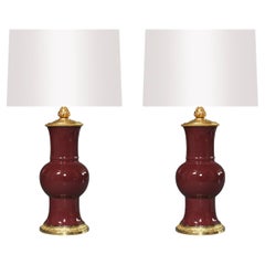 Sang de Boeuf Porcelain Lamps