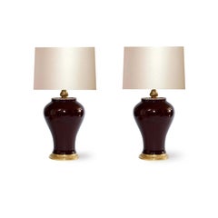 Sang De Bouef Porcelain Lamps