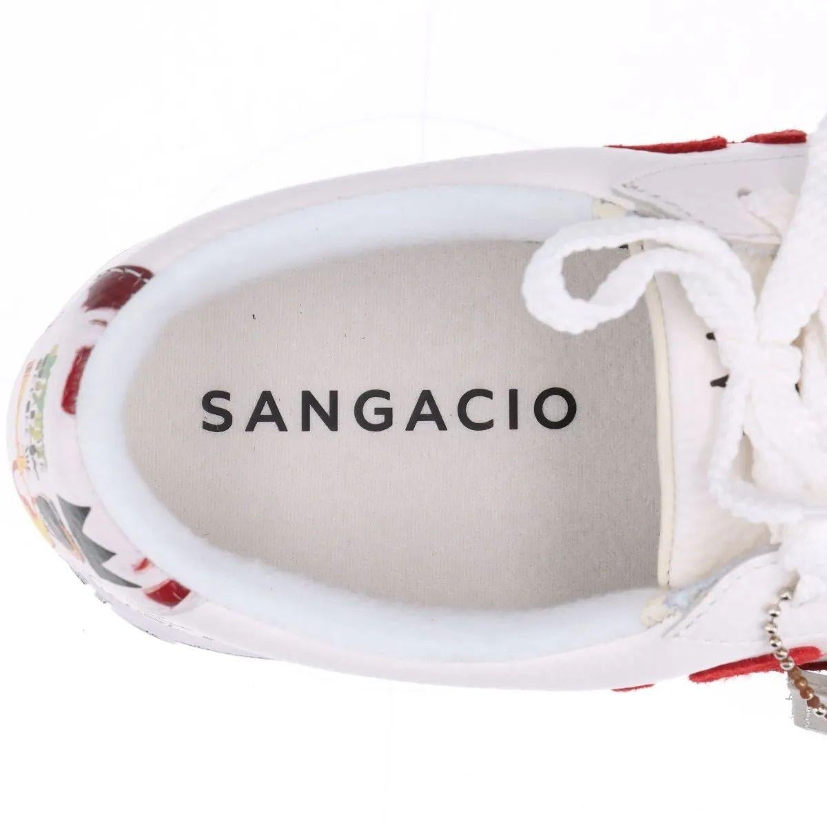 Sangacio x Basquiat Sneaker in pelle bianca in edizione limitata in vendita 5