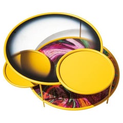 Sangaku Coffee Table Yellow Colour And Painted Steel By Driade