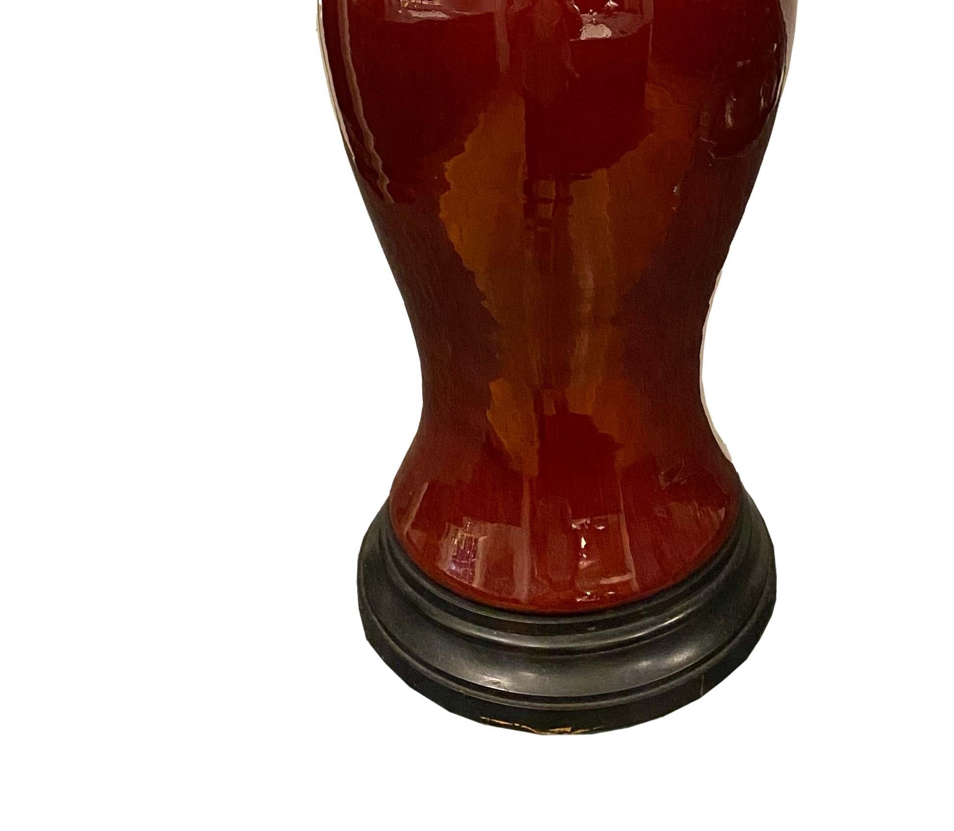 Sangre De Boeuf Lamp In Good Condition For Sale In New York, NY
