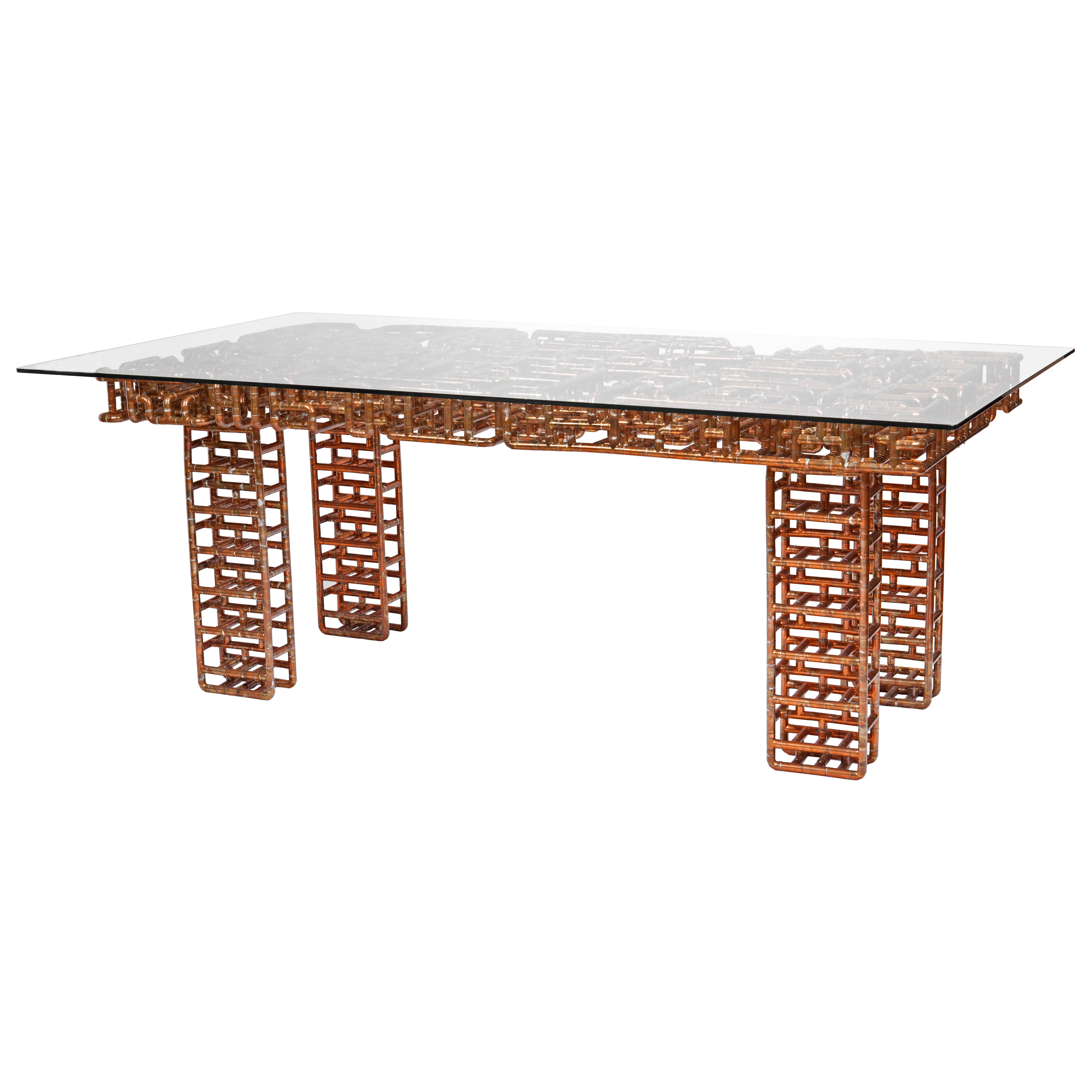 Sangre y Tanqueray: Dining Table or Desk in Copper by TJ Volonis For Sale