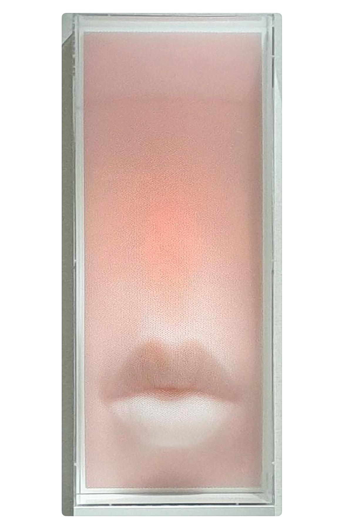 Portrait Painting Sangsik Hong - Sculpture murale contemporaine pop art en 3D rose foi Pailles, acrylique, plexiglas