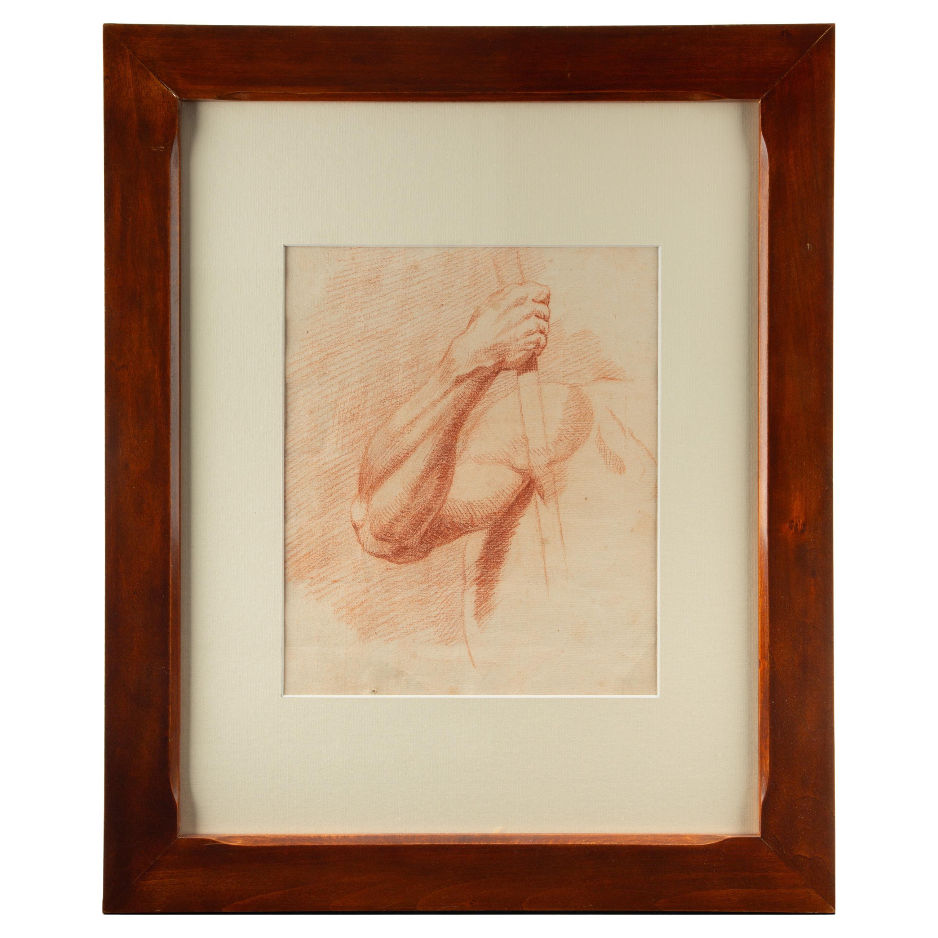 Sanguine Academic Study of a Male Arm, 18th Century