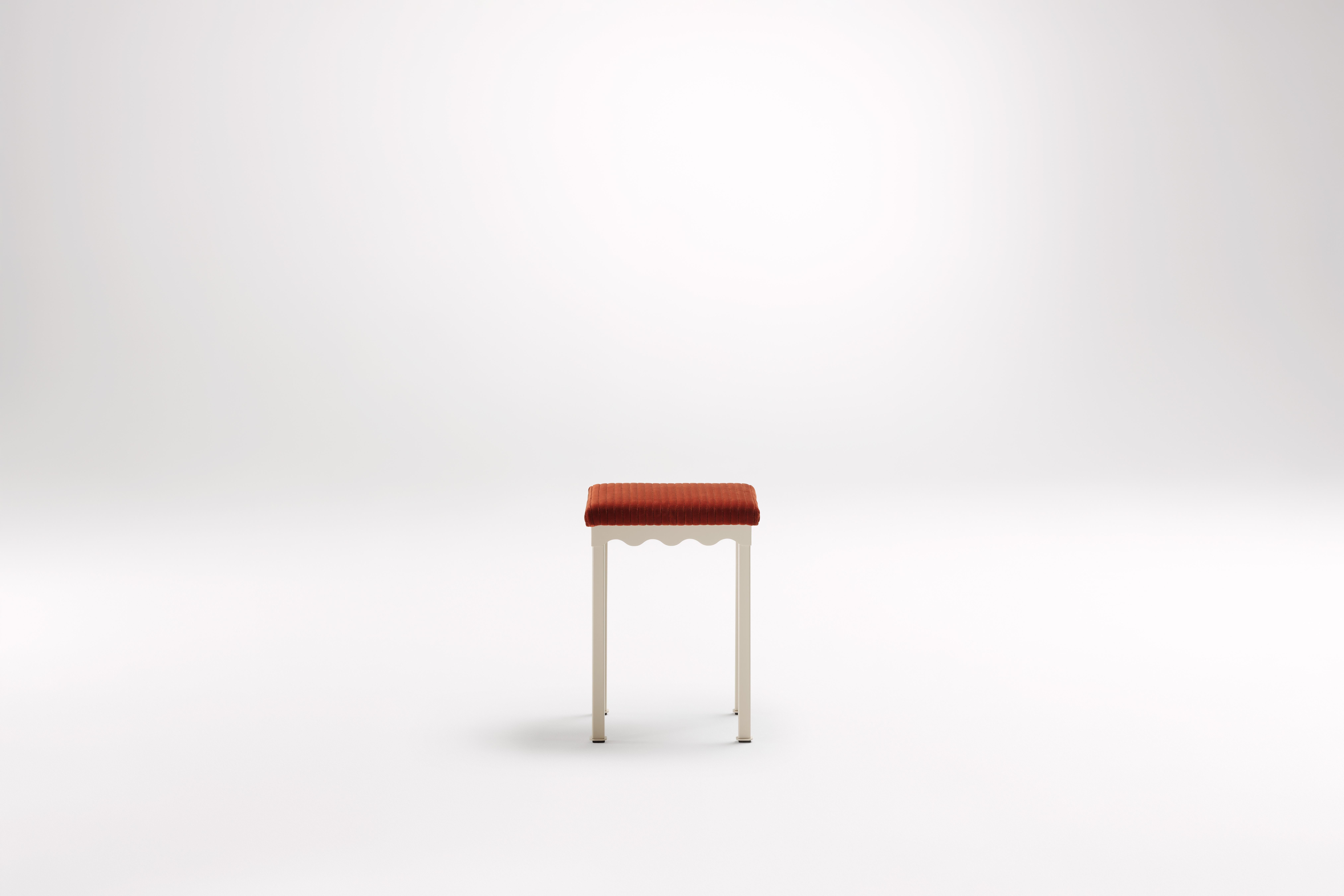 Sanguine Bellini Low Stool by Coco Flip
Dimensions: D 34 x W 34 x H 45 cm
Materials: Timber / Stone tops, Powder-coated steel frame. 
Weight: 5 kg
Frame Finishes: Textura Paperbark.

Coco Flip is a Melbourne based furniture and lighting design