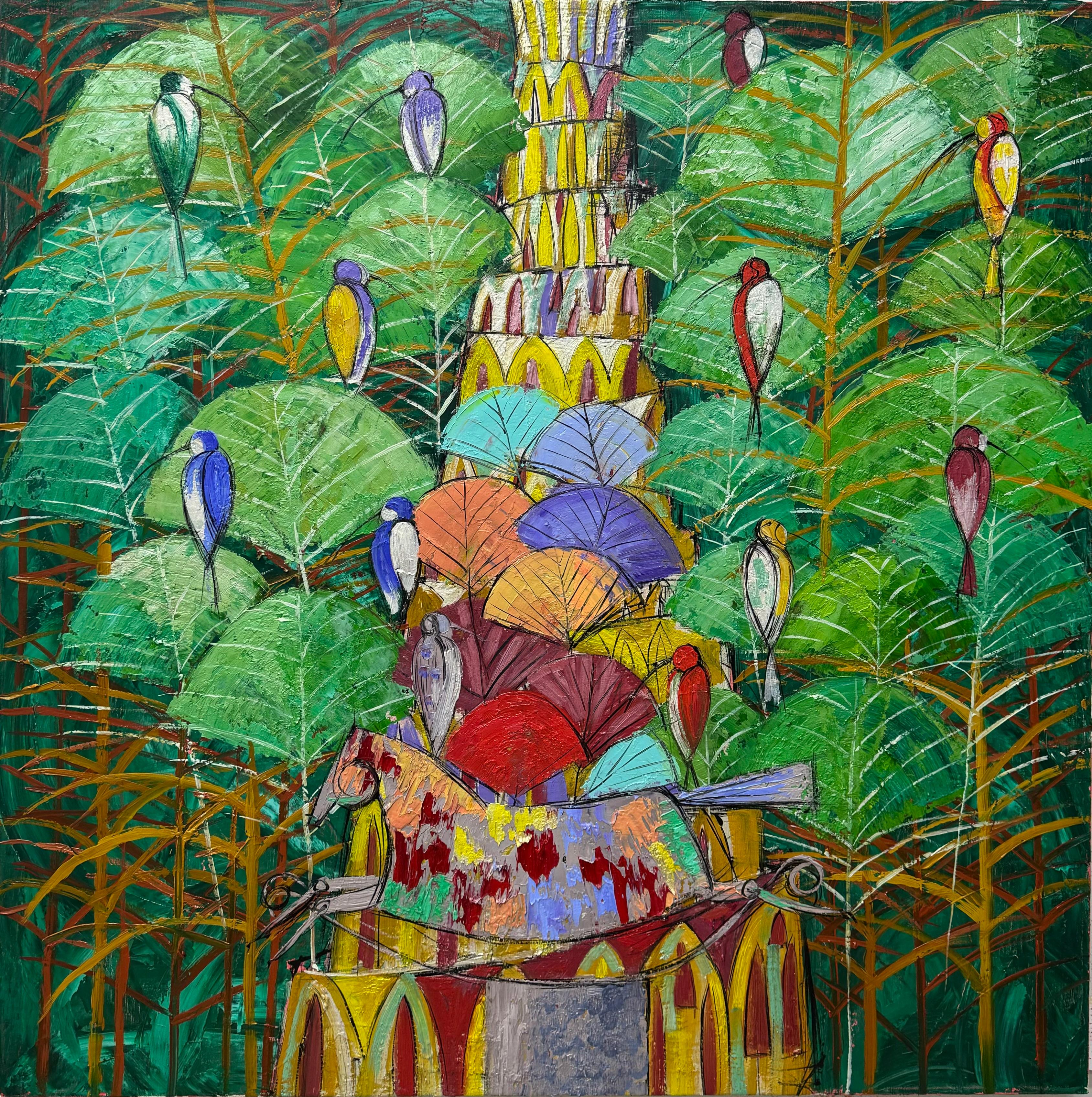 Babylon, 90x90 cm, huile sur toile - Art de  Sanjar Djabbarov