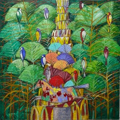 Babylon, 90x90 cm, huile sur toile
