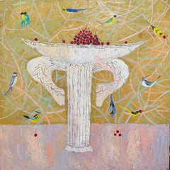 Vögel, 110x110 cm, Öl auf Leinwand