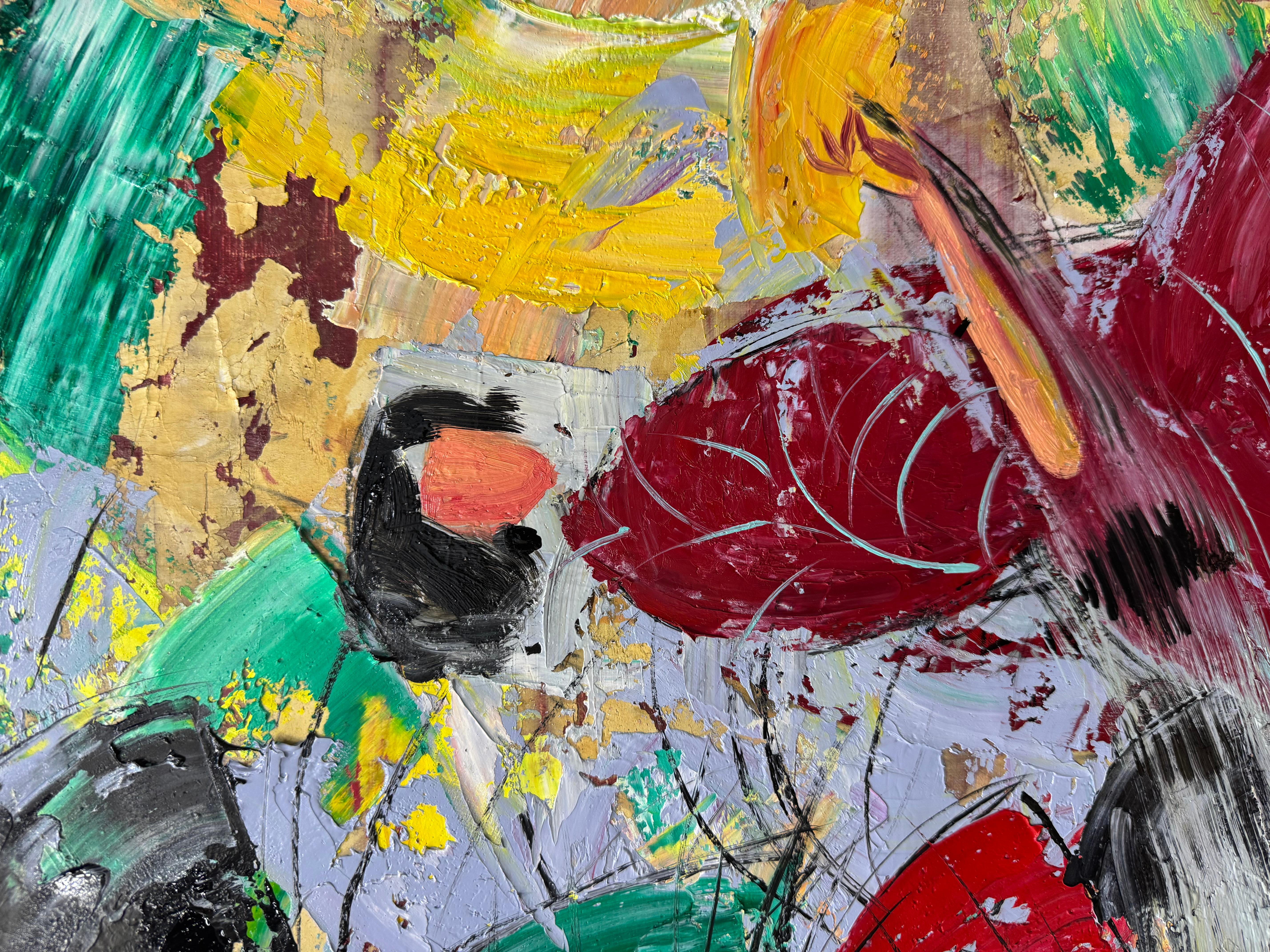 Dualism, 90x90 cm, huile sur toile en vente 1