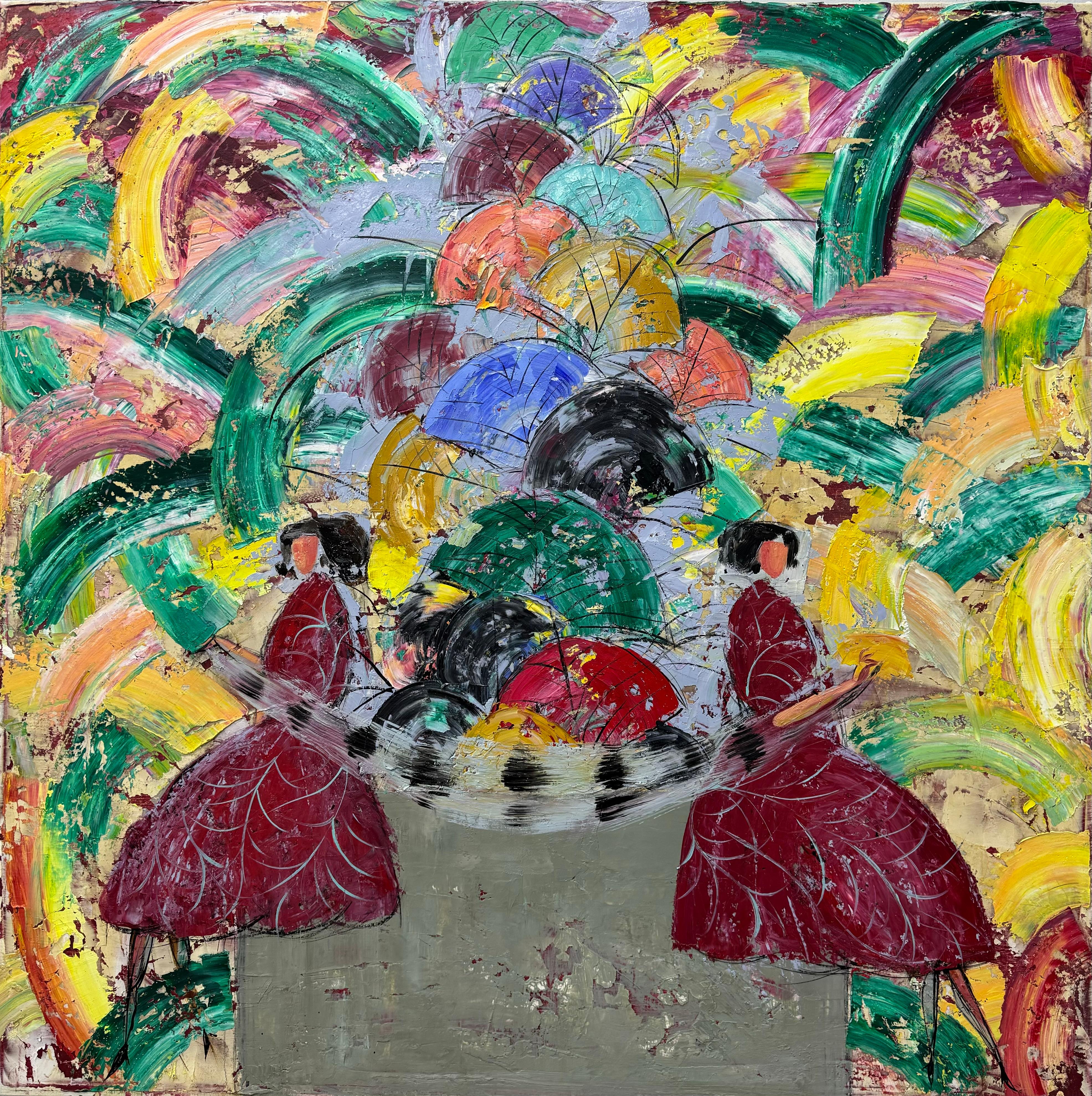 Dualism, 90x90 cm, huile sur toile - Painting de  Sanjar Djabbarov