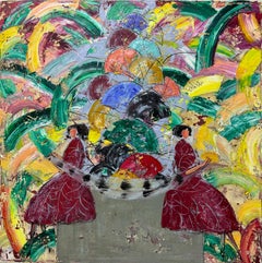 Dualism, 90x90 cm, huile sur toile