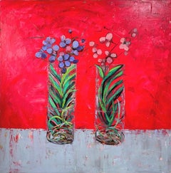 Orchidées, 130x140 cm, huile sur toile