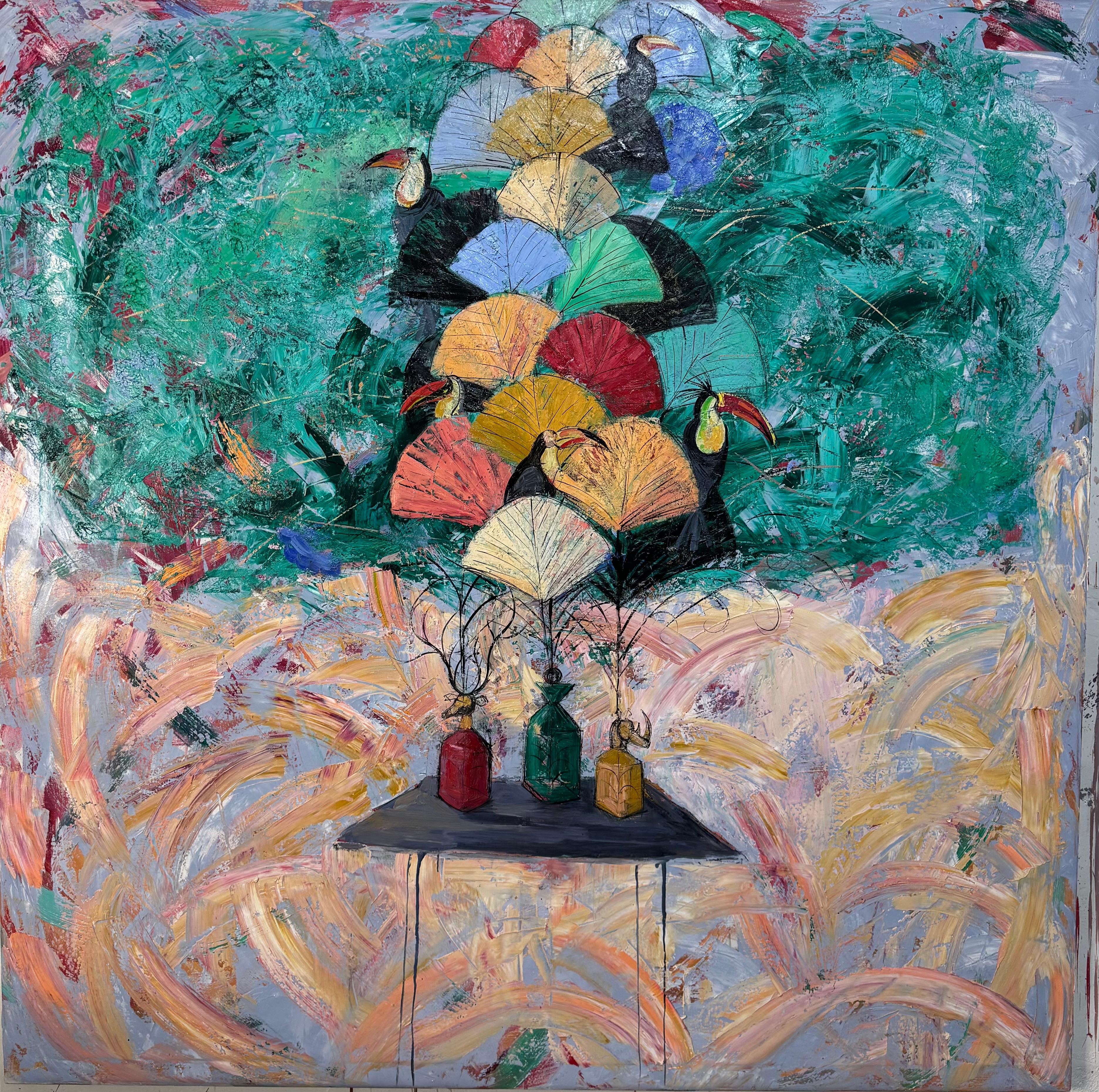 Profumo, 150x150 cm, olio su tela - Art di  Sanjar Djabbarov