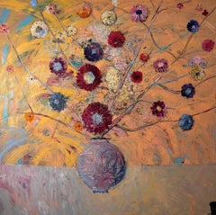 "Nature morte à l'ombre napolitaine, 150x150 cm, huile sur toile