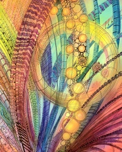 Delerious, Mixed Media on Paper