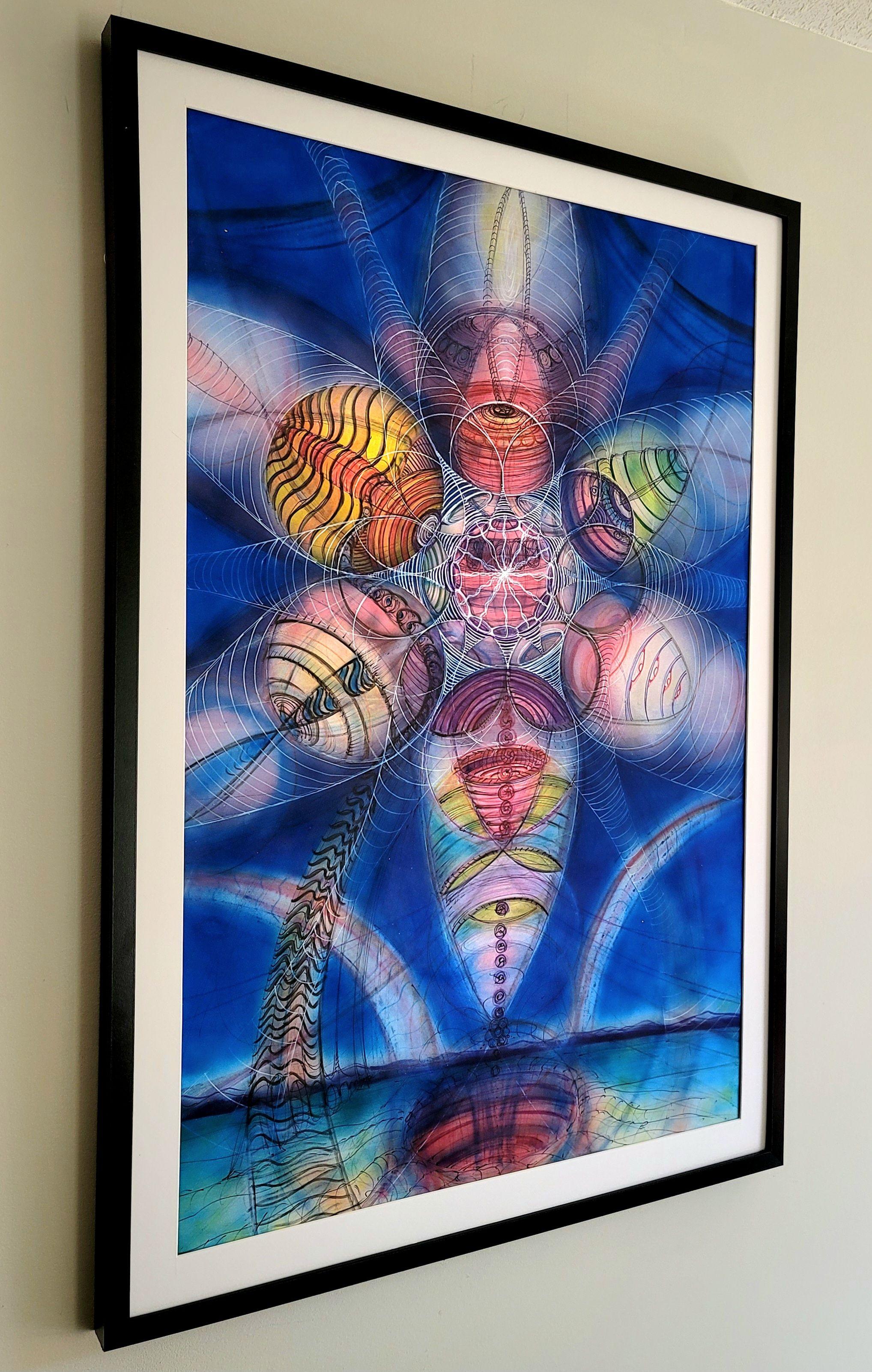 Vibrating Spheres, Mixed Media on Paper For Sale 1