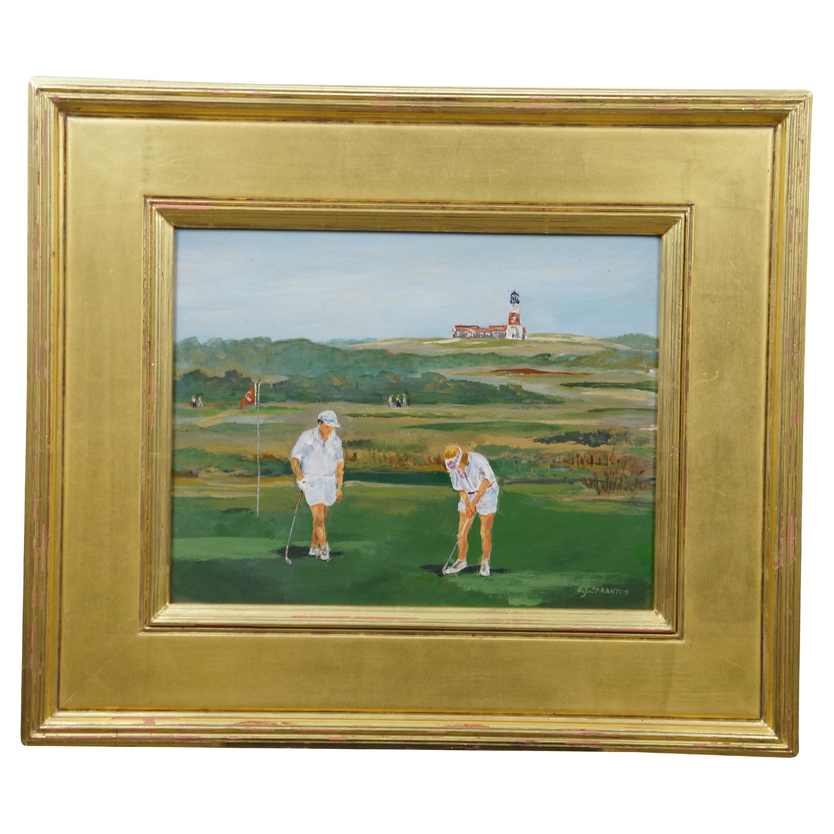 Sankaty Golf Course Nantucket, MA Oil Landscape Painting Bettie J. Sarantos