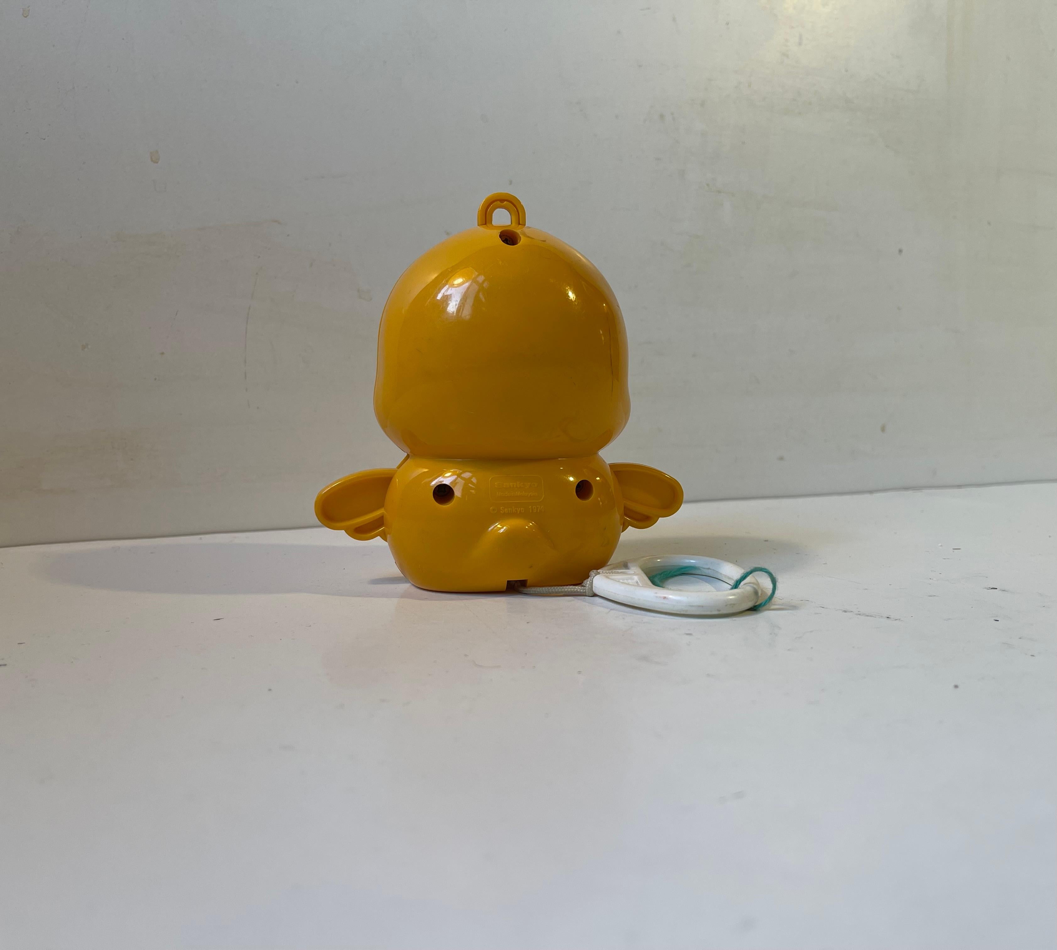 Molded Sankyo Japan Vintage Yellow Musical Duckling, 1970s For Sale