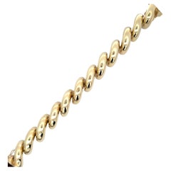 SanMarco 14 Karat Yellow Gold Link Bracelet 59.6 Grams Medium Size