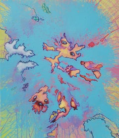" Cielo de verano" Pintura original semiabstracta. Óleo sobre lienzo.