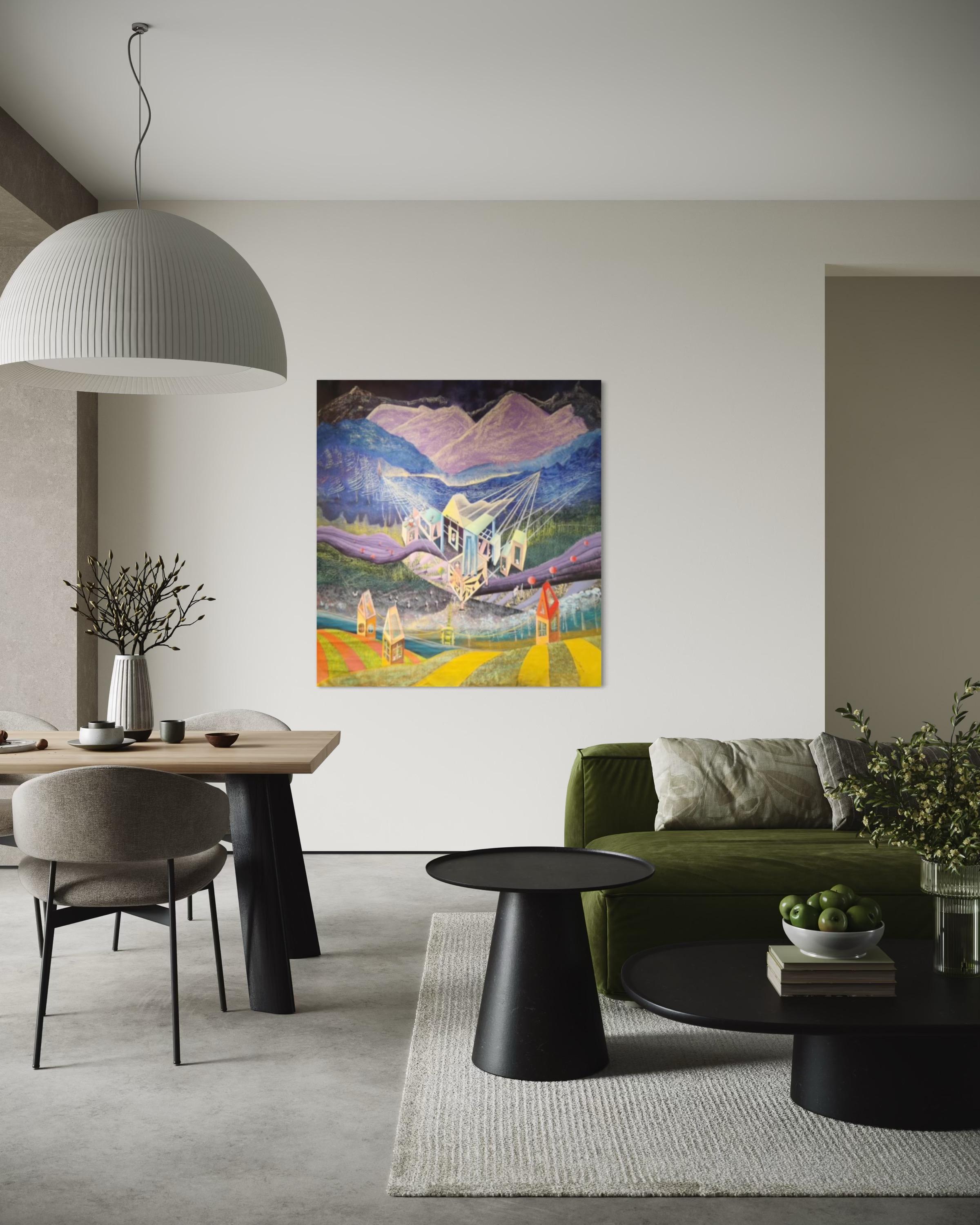  Tela in Rolle. L'immagine racconta
di una galleria d'arte. Si trova in un villaggio ecologico ricco di
fantasia.
La galleria garantisce l'unicità e l'alta qualità di queste opere d'arte, e conferma che acquistando i quadri di Sanne Bleka farai un