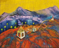 Living Country. Norway, horizontal, medium size, mountains, impressionism