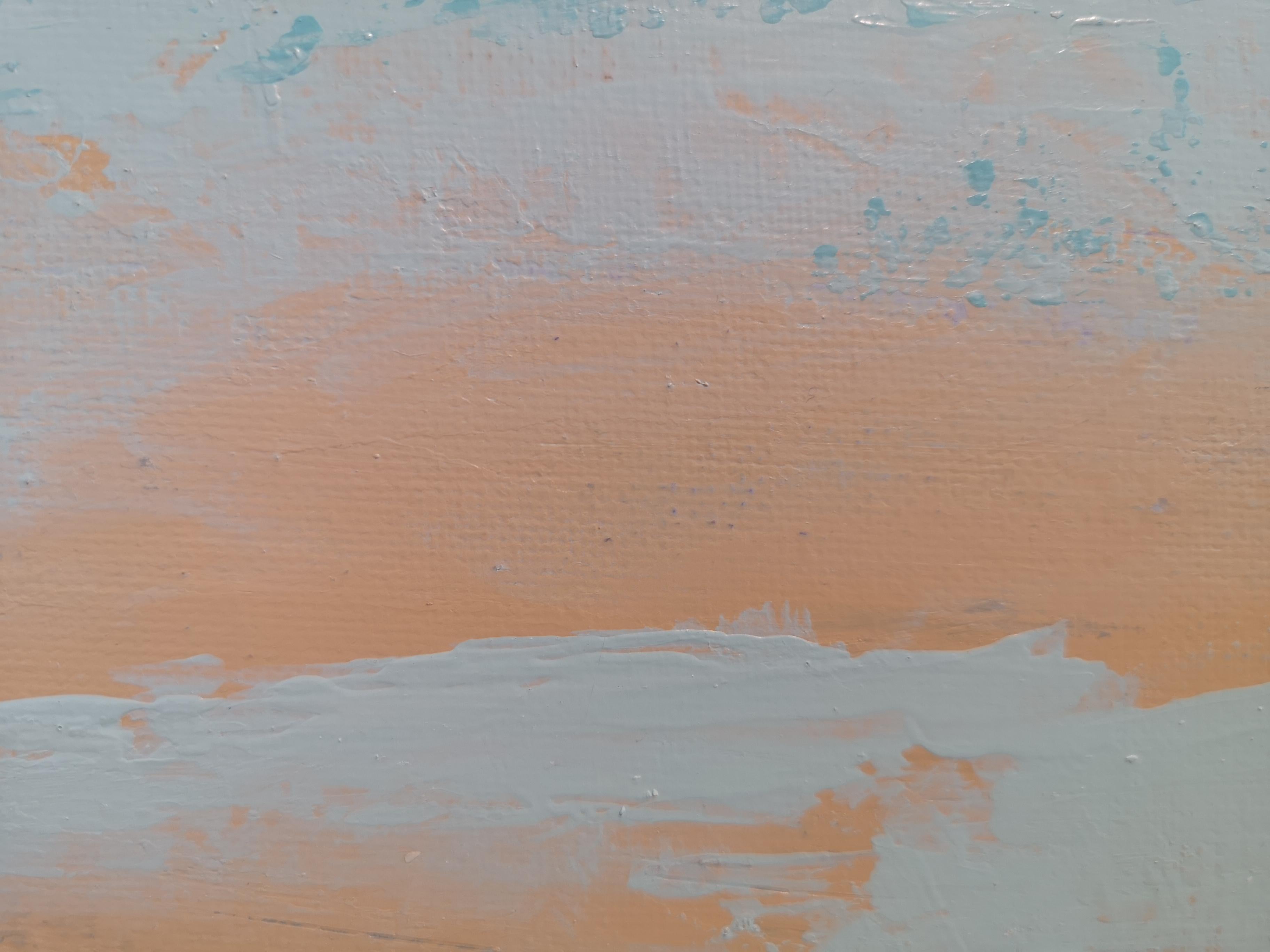  Painting from the series Landscape of the future. The artist is looking forward to meeting his family in a peace and prosperity reign. 
