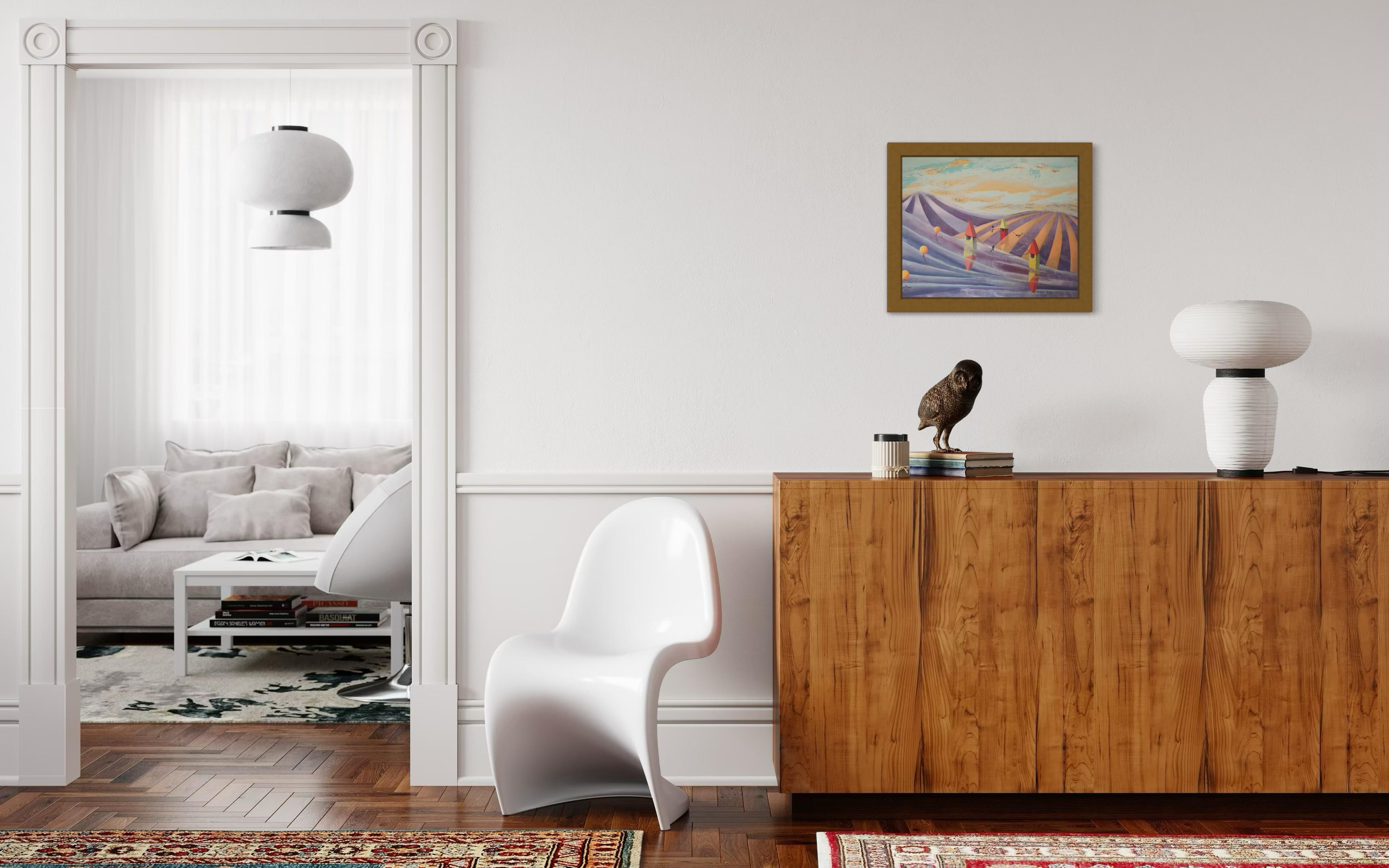 Il dipinto è realizzato in stile moderno. L'artista ha utilizzato materiali di alta qualità per il suo lavoro e l'opera è incorniciata. Quadro della serie ecologia e paesaggio. L'armonia cromatica del motivo si adatta a qualsiasi interno. Le linee