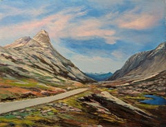 Mountains of Norway. Horizontal, interior, blue, nature, Bleka