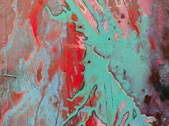 Watching. Sguare, purple, eyes, original, Bleka, oil, acrylic